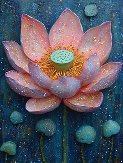textured lotus flower