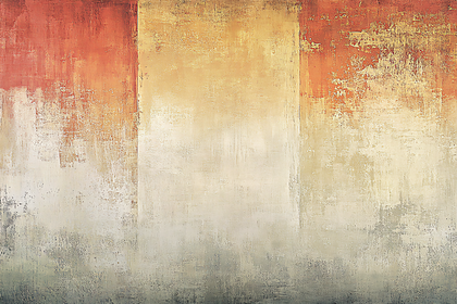 Abstract Textured Painting in Orange and Beige