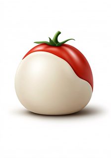 tomato mozzarella sphere