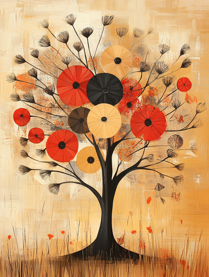 Abstract Tree Of Circles