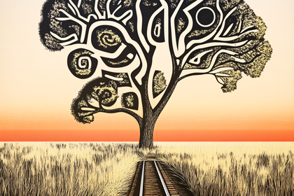 Abstract Tree of Knowledge Over Railroad