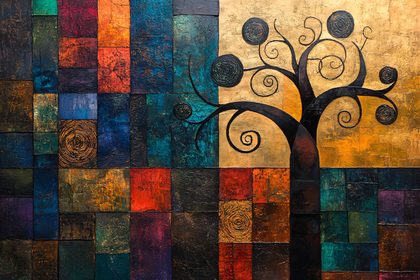 Abstract Tree On Textured Patches