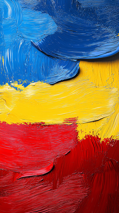 Abstract Ukrainian Flag Colors