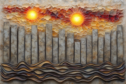 Abstract Urban Sunrise Waves
