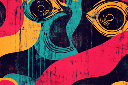 Abstract Vinyl Record Art
