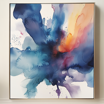 Abstract Watercolor Bloom