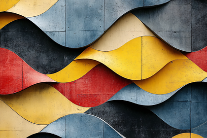Abstract Wave Wall Paneling
