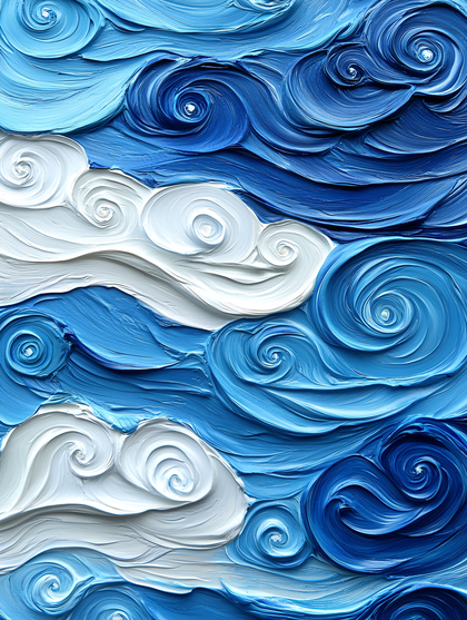 Free Download Abstract Painting of Waves