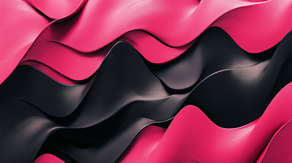 Abstract Waves Of Pink And Black