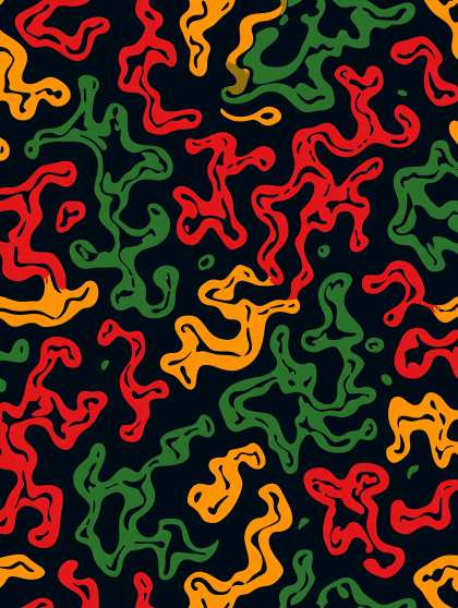 Abstract Wavy Blob Pattern
