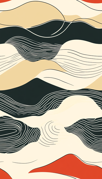 Abstract Wavy Landscape