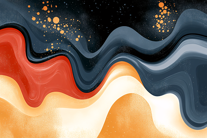 Abstract Wavy Lines Art