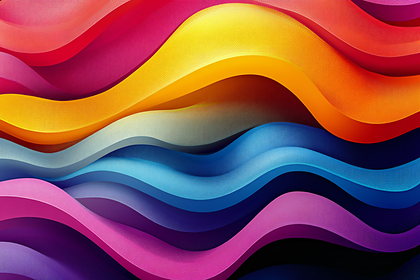 Abstract Wavy Ribbons