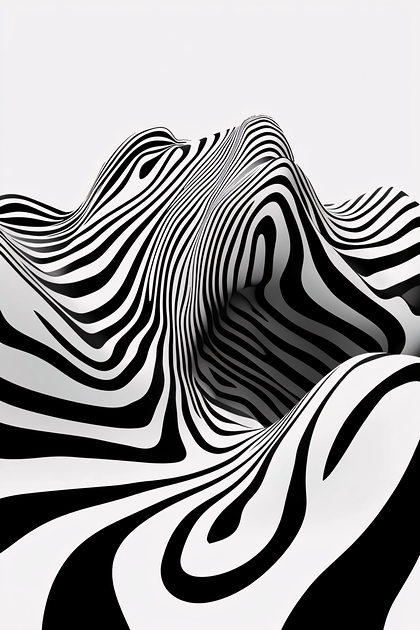 Abstract Wavy Stripes Surface