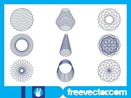 Abstract Wireframe Designs Free Vector