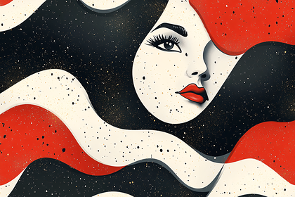Abstract Woman Face Art