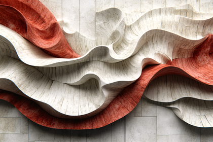 Abstract Wood Paneling Wall Design