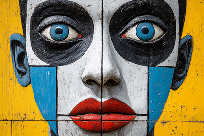 Abstract Wooden Face