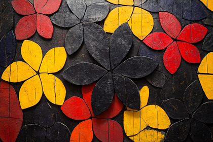 Abstract Wooden Floral Art