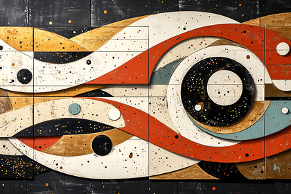 Abstract Wooden Panel Art