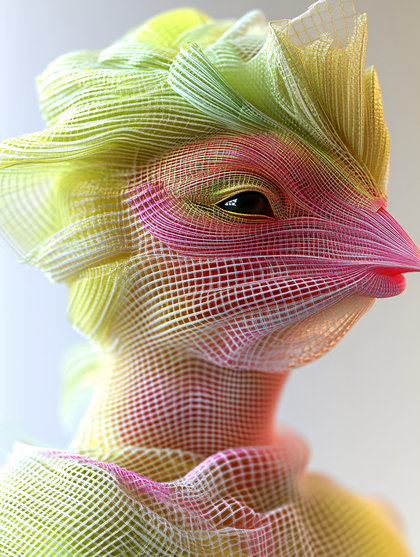 Abstract Woven Bird