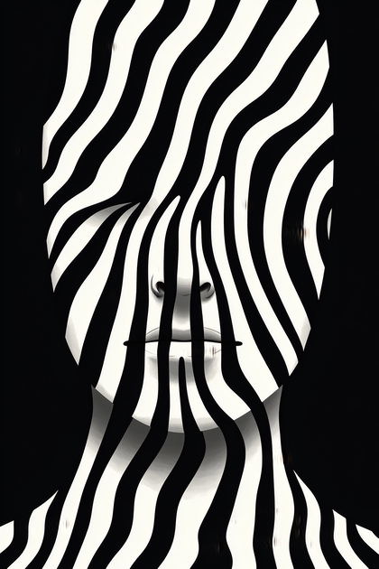 Abstract Zebra Face