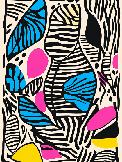 Abstract Zebra Shapes