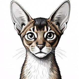 Abyssinian Cat Head