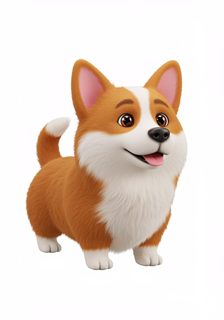 cartoon corgi puppy