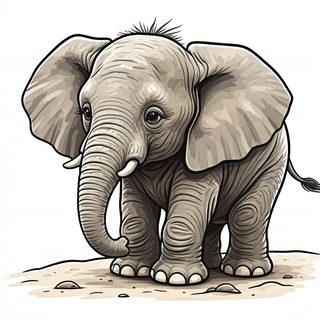 baby elephant illustration