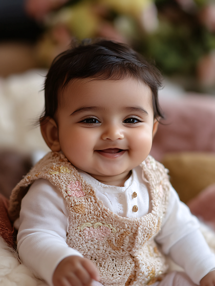 Adorable Baby Girl Smiling