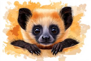 Adorable Bush Baby Peeking Out