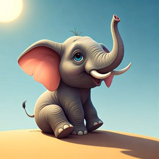 Baby Elephant Smiling