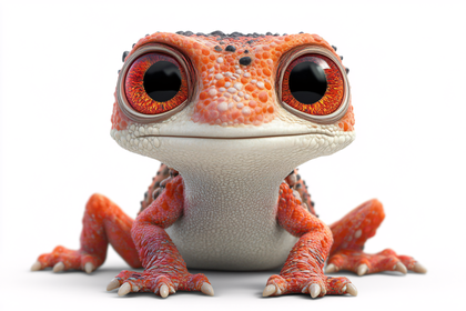 Adorable Cartoon Gecko