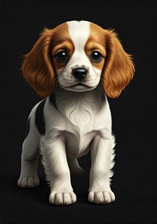 cavalier puppy portrait