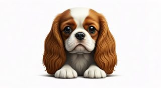 cavalier puppy portrait