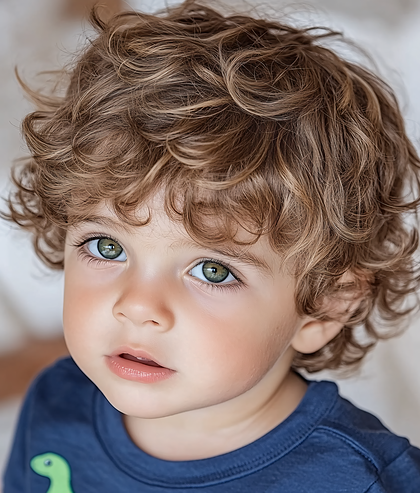 Adorable Child with Curly Hair