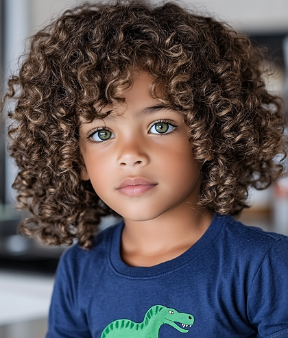 Adorable Child with Curly Hair