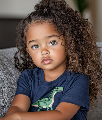 Adorable Child with Green Eyes