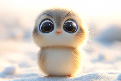 Adorable Fluffy Animal Character