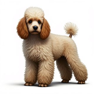 fluffy apricot poodle