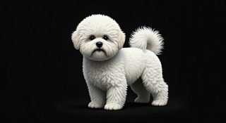 fluffy bichon puppy