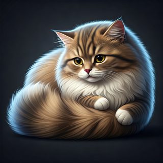 fluffy tabby cat
