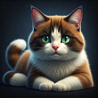 Fluffy Green-Eyed Cat