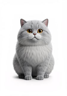 fluffy grey cat