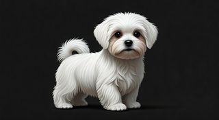 maltese puppy portrait