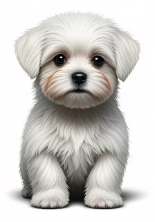 maltese puppy portrait