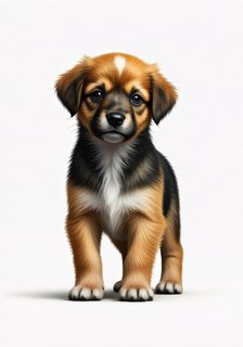 fluffy puppy portrait