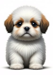 fluffy shih tzu puppy