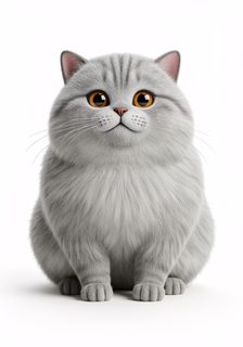 fluffy silver cat